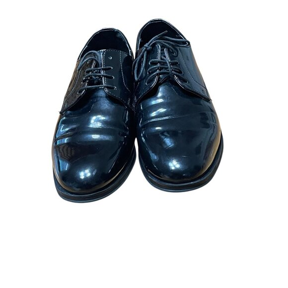 MIX No 6.Mens Formal Black Patent Leather Derby Shoes Size 11.5 - Picture 5 of 9